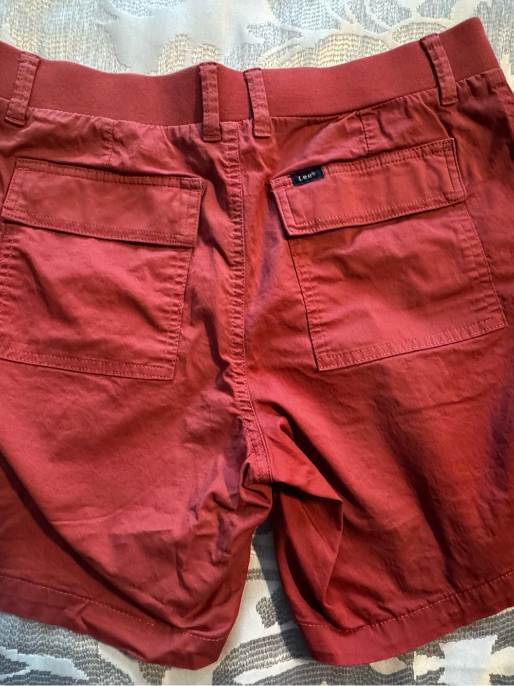 Lee Burgundy Mid-Rise Bermuda Shorts - Picture 2 of 4